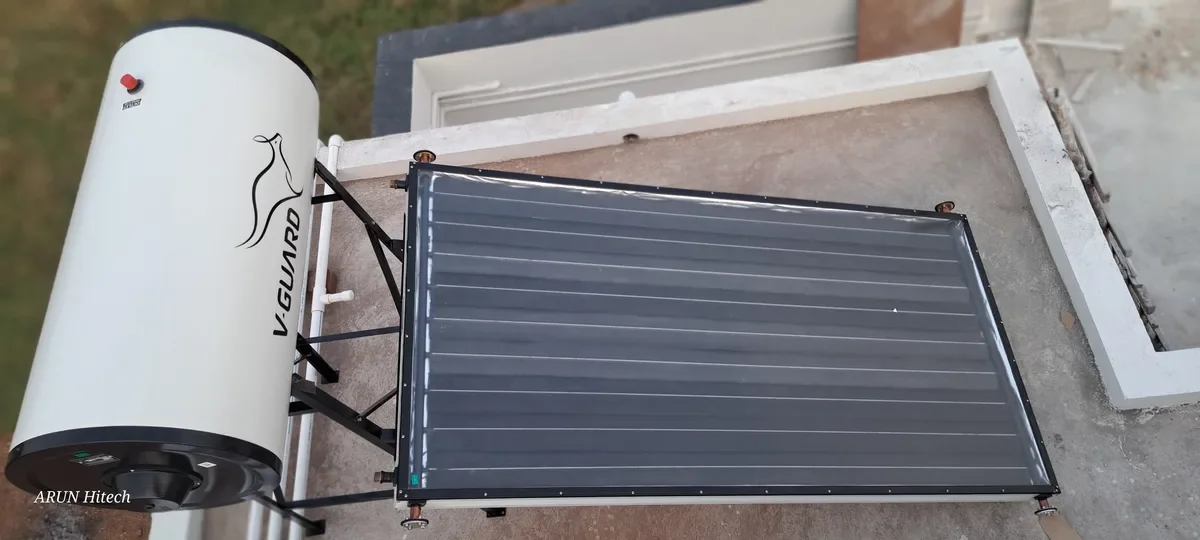 V-Guard 100 LPD solar water heater Coimbatore Arun Hitech best price 2026