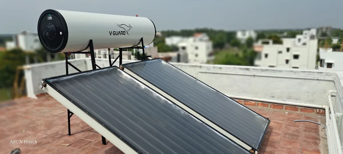 V-Guard 200 LPD FPC PR-GL solar water heater Tamil Nadu dealer