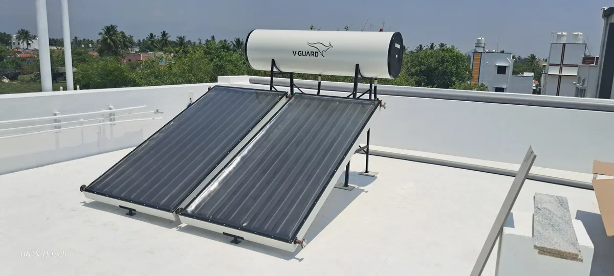 V-Guard 200 LPD FPC solar water heater India Tamil Nadu best