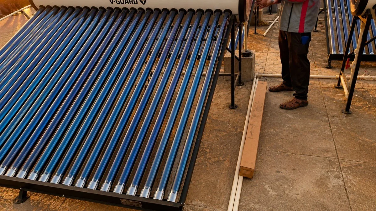 500L solar water heater for school college Coimbatore — Arun Hitech V-Guard dealer