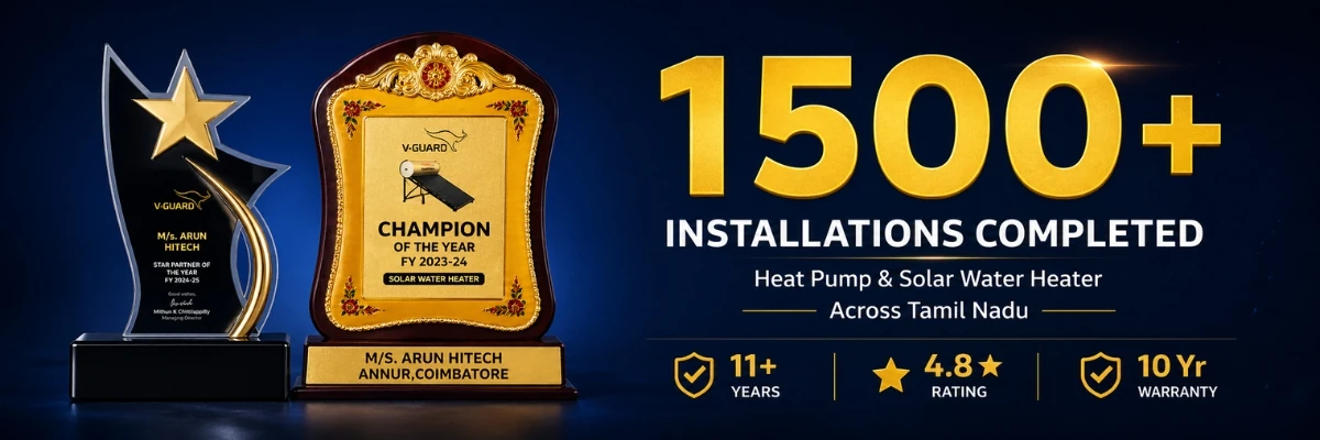 V-Guard Champion of the Year — Arun Hitech 1500+ Installations Coimbatore Tamil Nadu