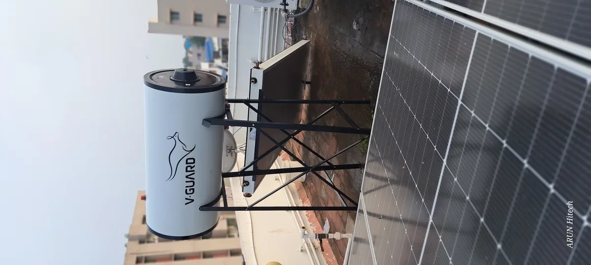 Best quality V-Guard 100 LPD FPC solar water heater Tamil Nadu