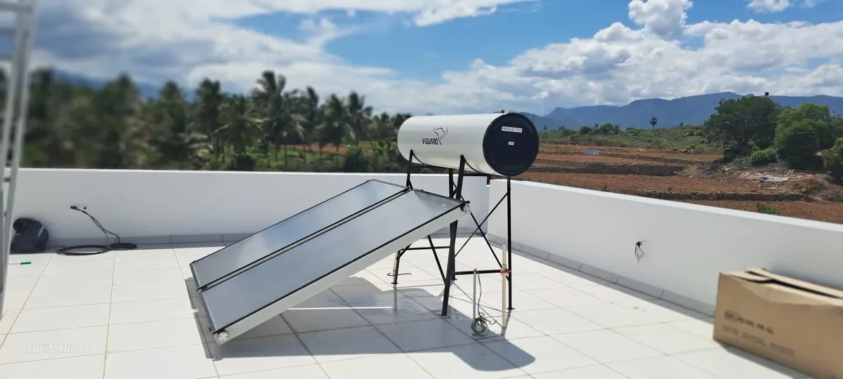 Best V-Guard FPC solar water heater for villa bungalow Coimbatore