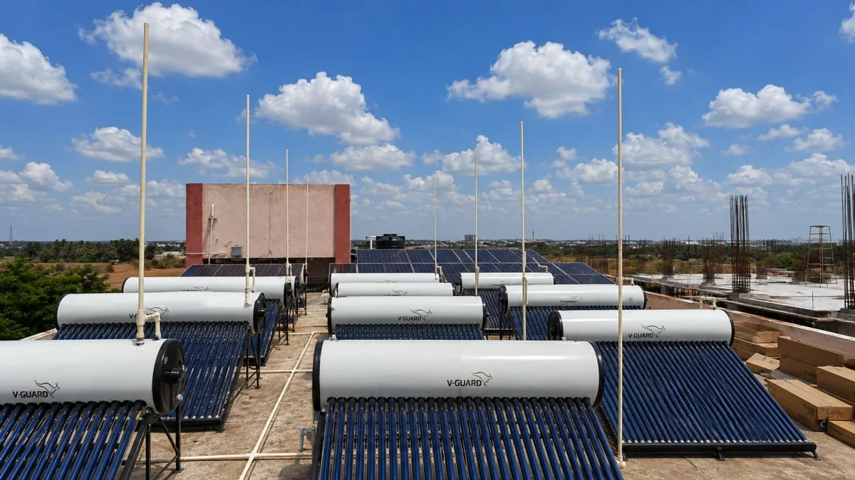 Commercial 500 liter solar water heater Coimbatore Tamil Nadu — Arun Hitech dealer