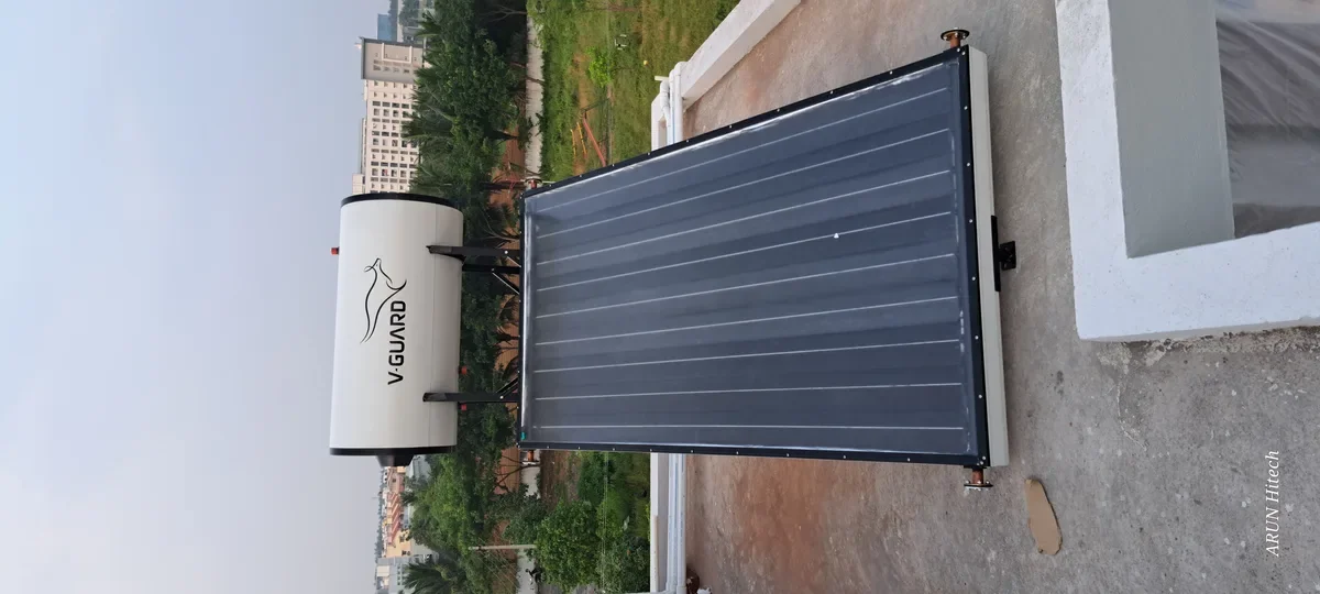V-Guard flat plate collector solar heating system 100 LPD Coimbatore