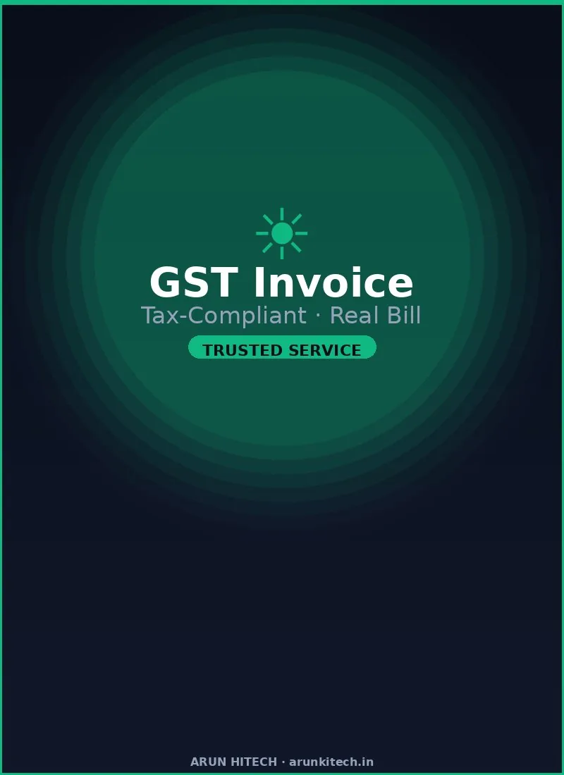 GST invoice sample V-Guard solar water heater Arun Hitech Coimbatore