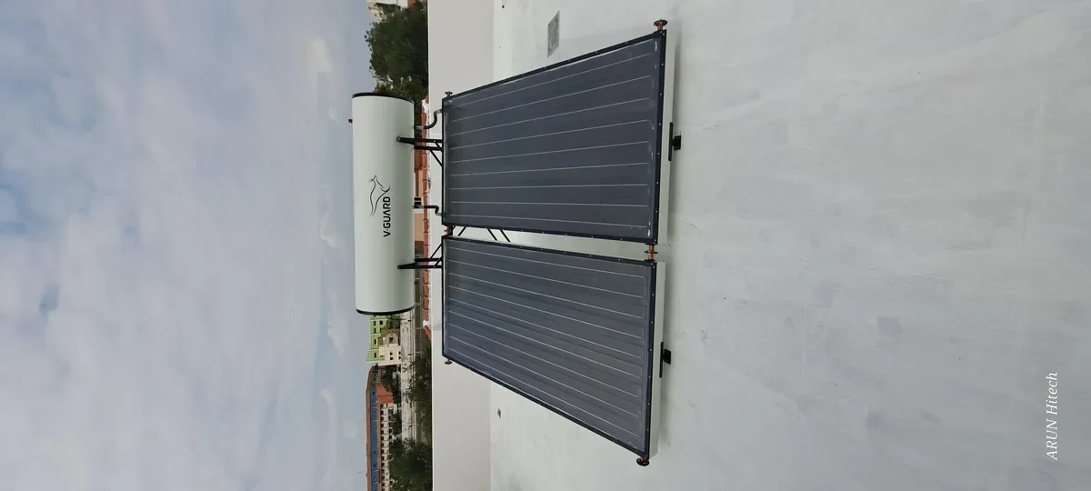 V-Guard hot water solar system 200 LPD FPC Coimbatore Tamil Nadu