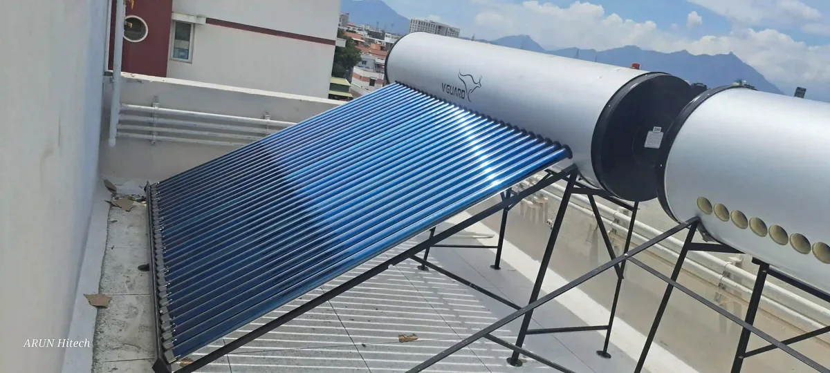 V-Guard solar water heater installation Madukkarai Tamil Nadu by Arun Hitech