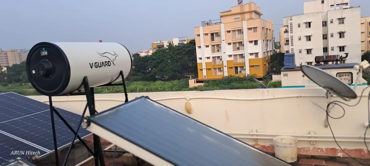 V-Guard premium FPC solar water heater 100 LPD Coimbatore Tamil Nadu