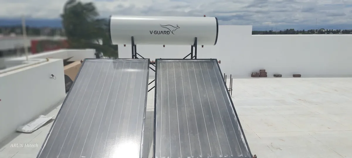 V-Guard premium solar hot water system FPC 200L Tamil Nadu