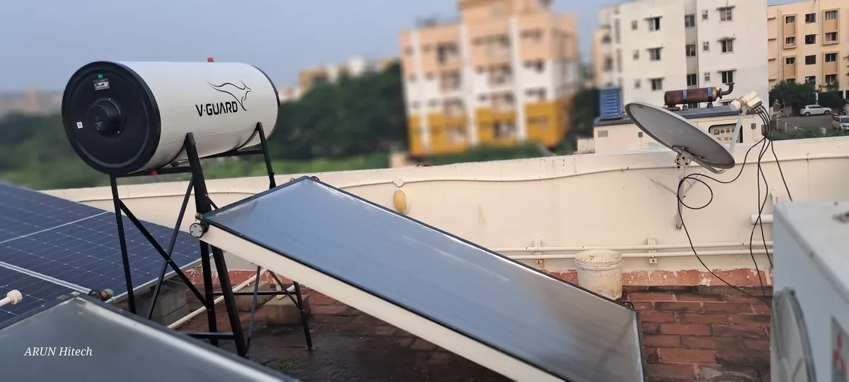 V-Guard residential solar geyser 100 LPD FPC Coimbatore Tamil Nadu