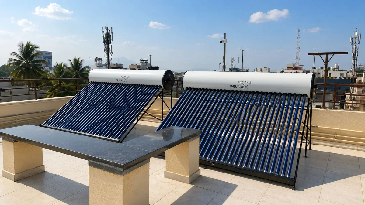 Solar energy 500L water heater Coimbatore Tamil Nadu — Arun Hitech dealer
