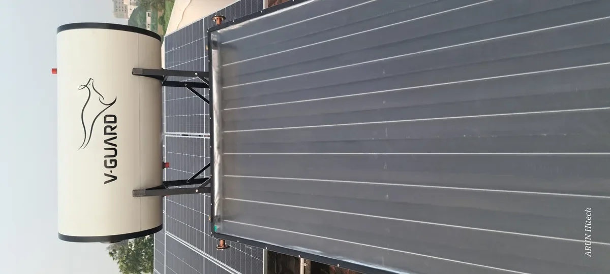 V-Guard solar water heater with FPC technology 100 LPD Tamil Nadu
