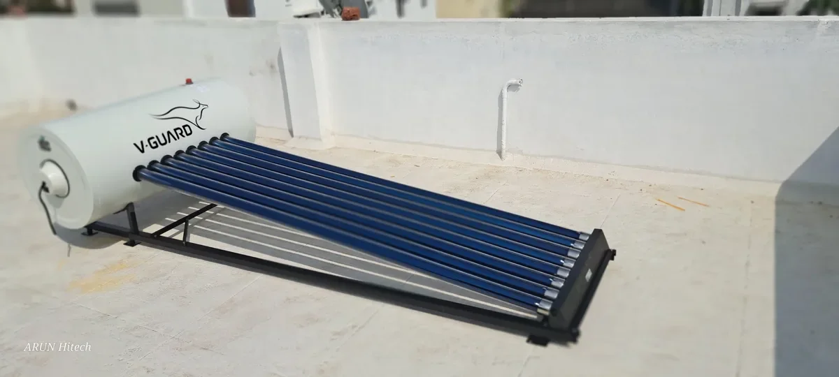 V-Guard solar water heater installation Sundappalayam Coimbatore by Arun Hitech