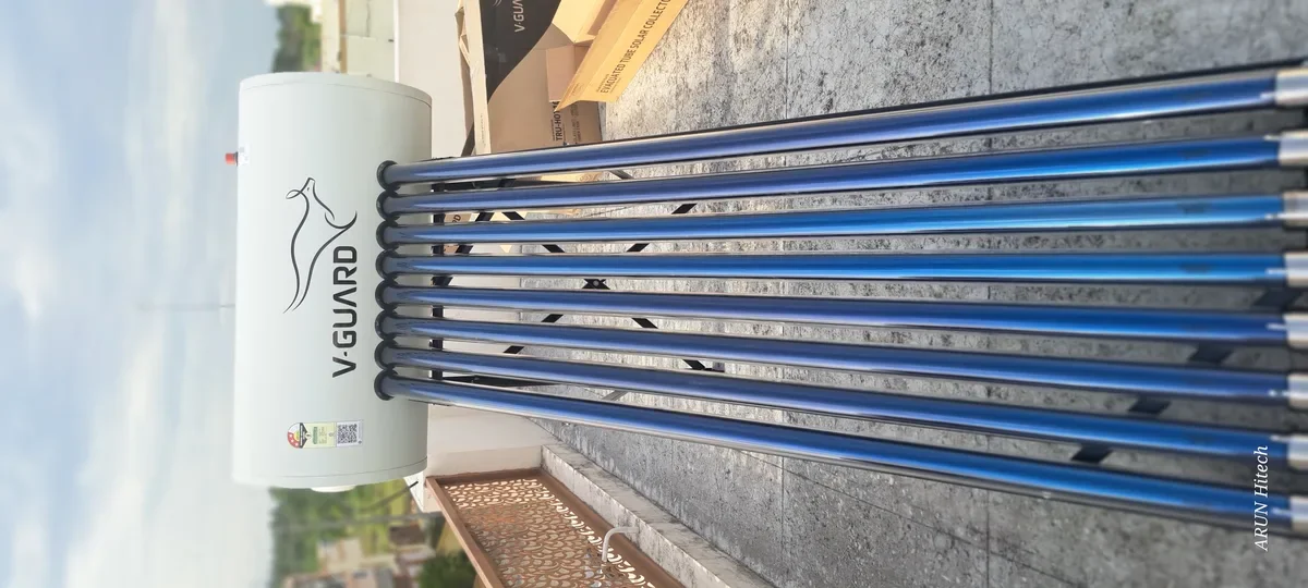 V-Guard TRU HOT 100 PRO solar water heater for hostel ladies mens Coimbatore