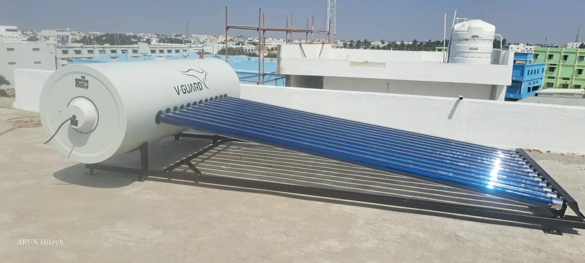 V-Guard TRU HOT 150 DAF high performance solar heater Kotagiri hill station — Arun Hitech