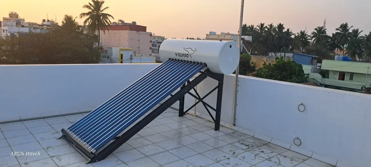 V-Guard TRU HOT 150 PRO best solar water heater Coimbatore Arun Hitech