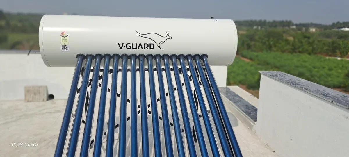 V-Guard TRU HOT 200 PRO solar heater installation Coimbatore by Arun Hitech