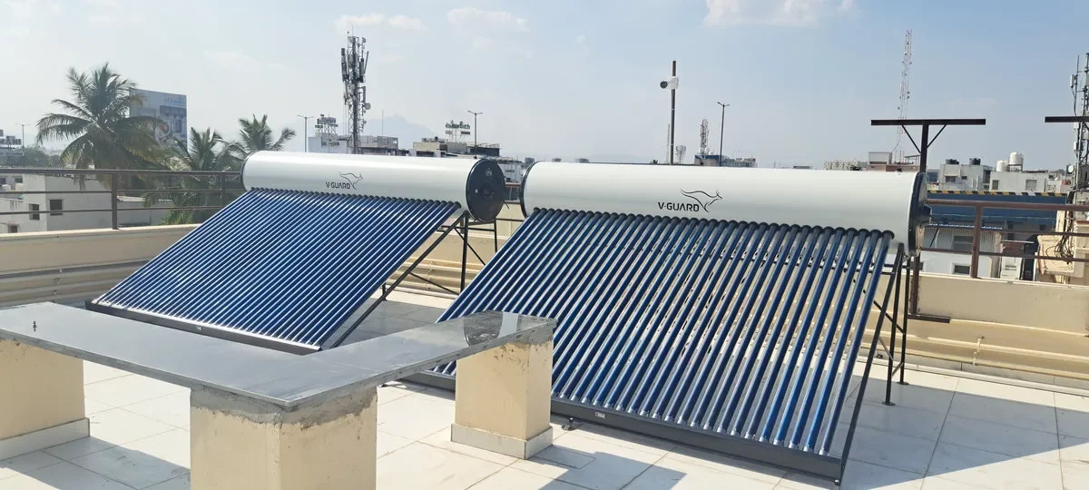 V-Guard TRU HOT 500 heavy duty solar water heater commercial Tamil Nadu
