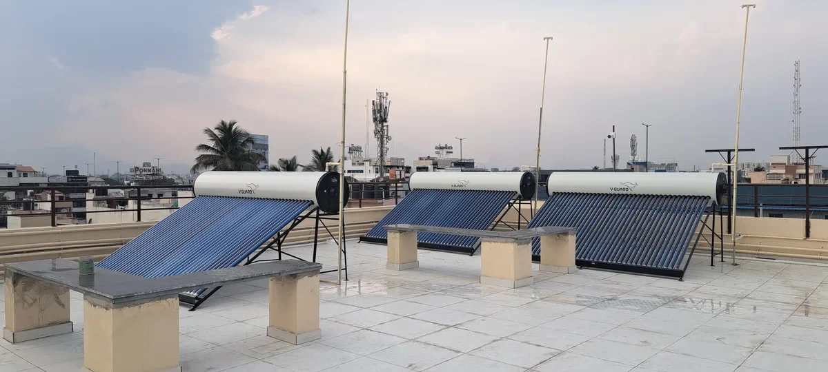 V-Guard TRU HOT 500 industrial solar water heater Coimbatore Tamil Nadu
