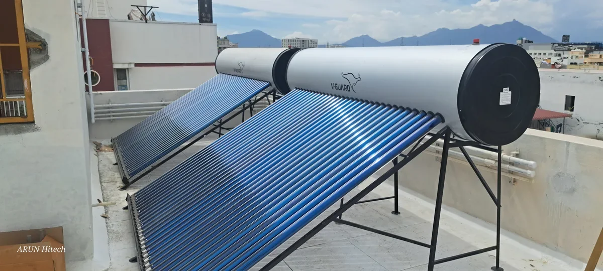 V-Guard TRU HOT 500 solar hot water for spinning mills Tiruppur Tamil Nadu