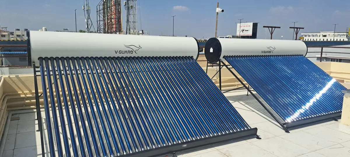 V-Guard TRU HOT 500 solar hot water system hostel Coimbatore Tamil Nadu