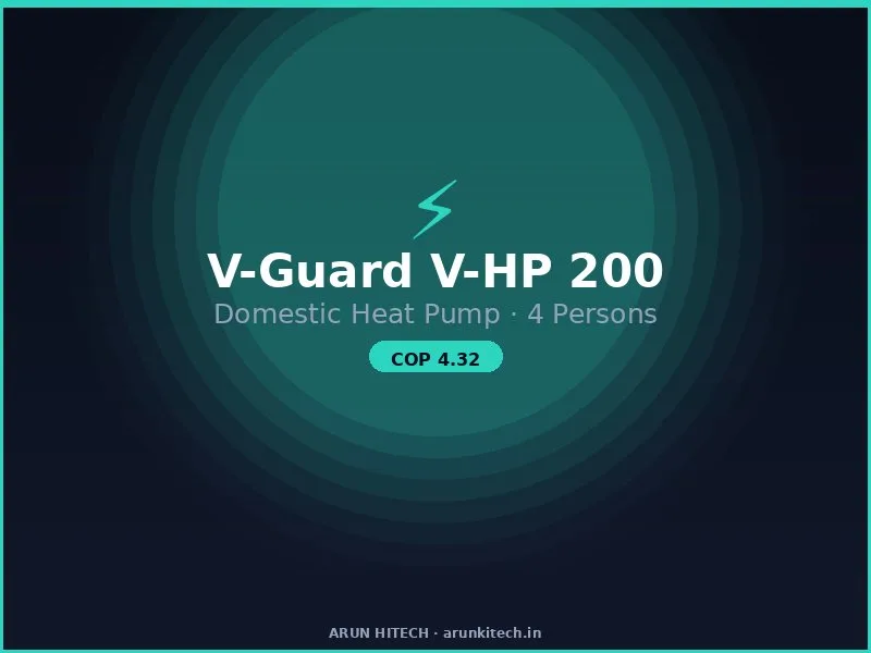 V-Guard solar water heater product Coimbatore Tamil Nadu — Arun Hitech dealer