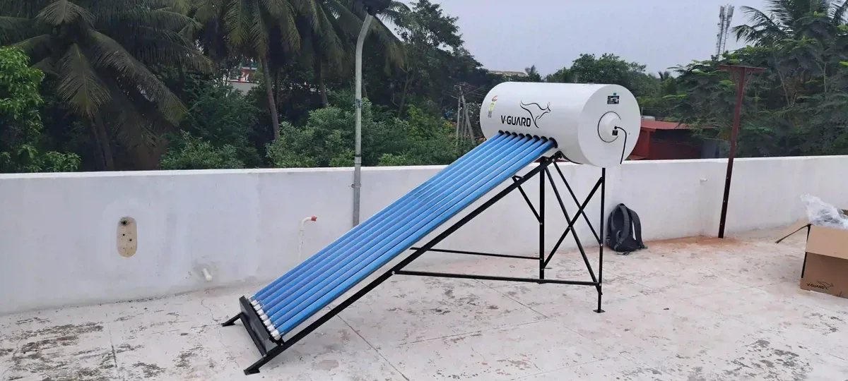 V-Guard solar water heater installation Valparai Tamil Nadu by Arun Hitech
