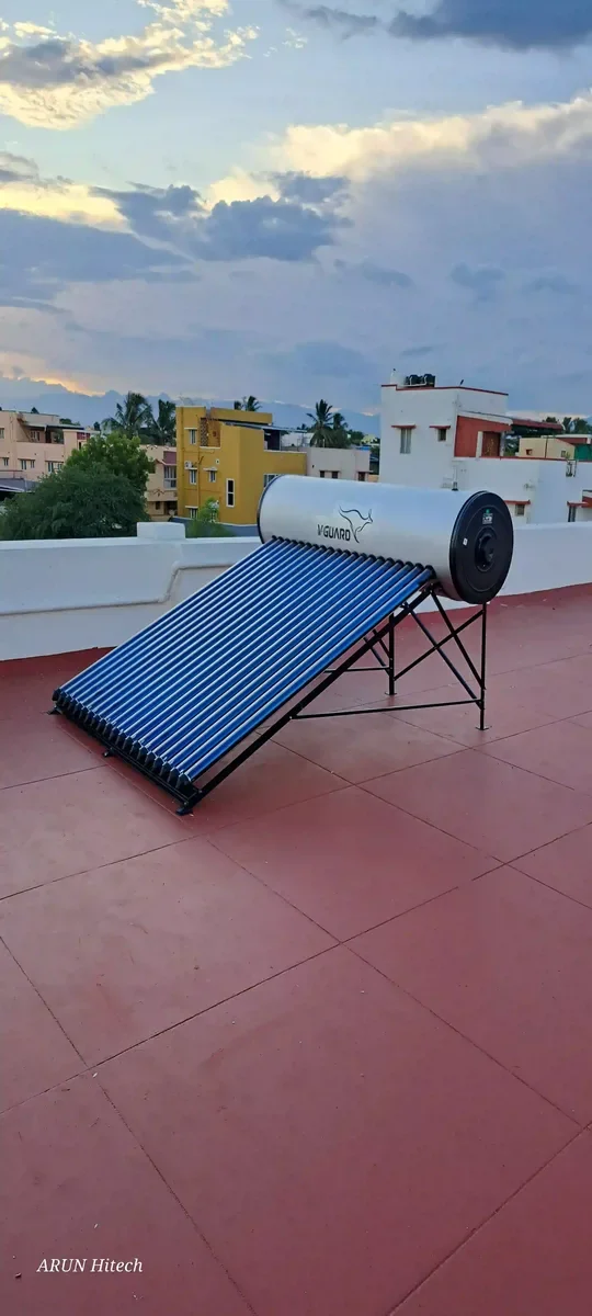 V-Guard SS tank solar water heater Coimbatore — Arun Hitech authorized dealer